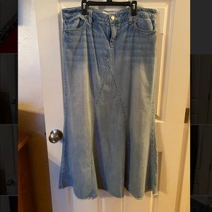 Maurices long jean skirt